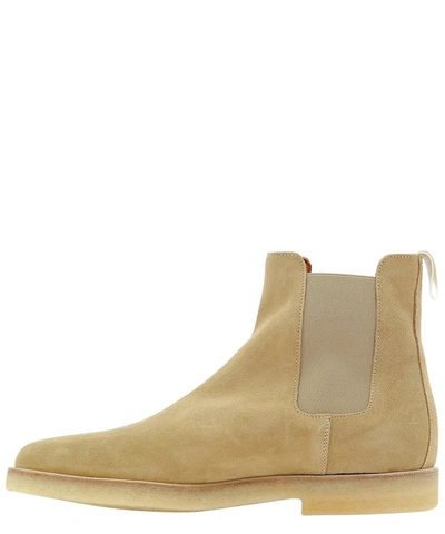 Shop Common Projects Chelsea Ankle Boots In Beige