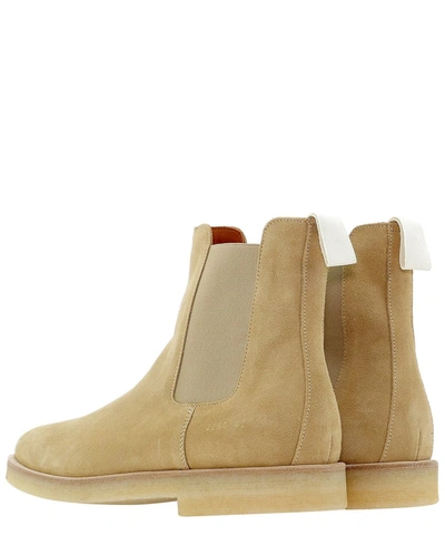 Shop Common Projects Chelsea Ankle Boots In Beige