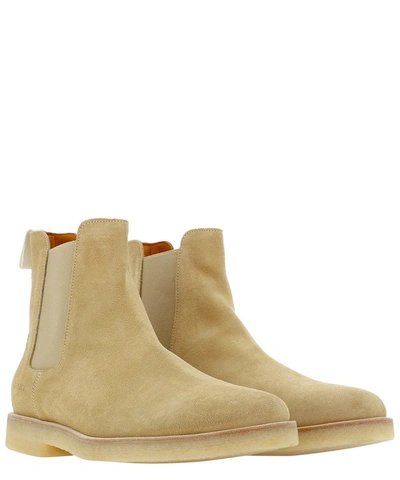 Shop Common Projects Chelsea Ankle Boots In Beige