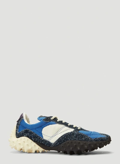 Shop Eytys Contrast Panel Sneakers In Blue