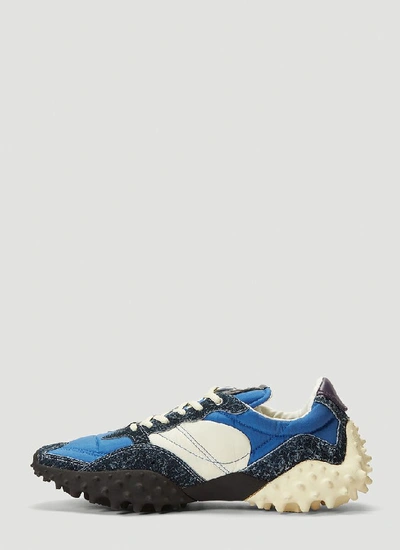 Shop Eytys Contrast Panel Sneakers In Blue