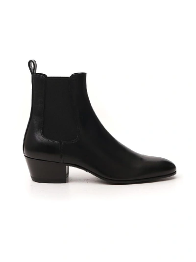 Shop Saint Laurent Cole Chelsea Boots In Black