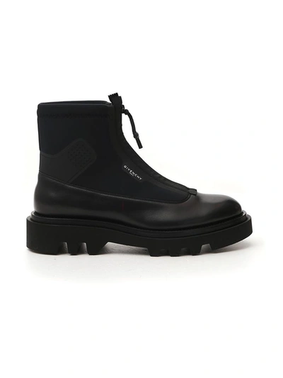 Shop Givenchy Zipped Combat Boots In Black