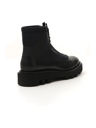 Shop Givenchy Zipped Combat Boots In Black