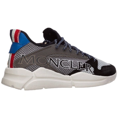 Shop Moncler Contrast Logo Sneakers In Black