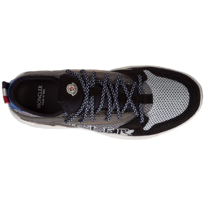 Shop Moncler Contrast Logo Sneakers In Black