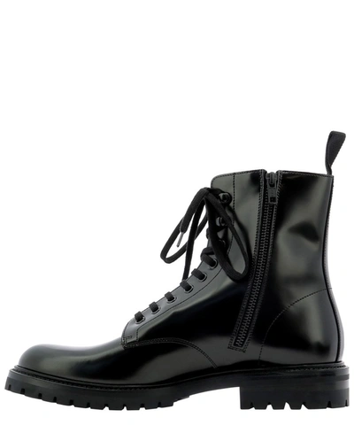 Shop Common Projects Lug Sole Combat Boots In Black