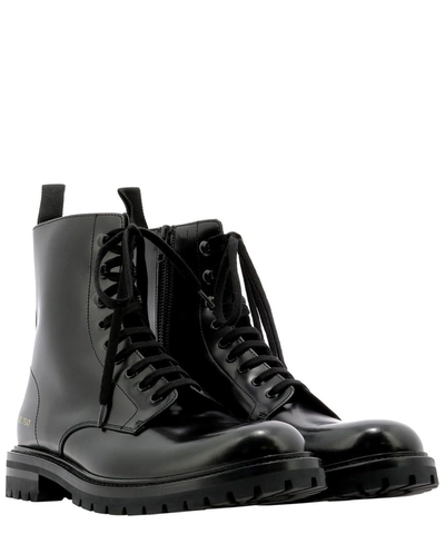 Shop Common Projects Lug Sole Combat Boots In Black