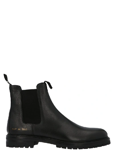 Shop Common Projects Chelsea Ankle Boots In Black