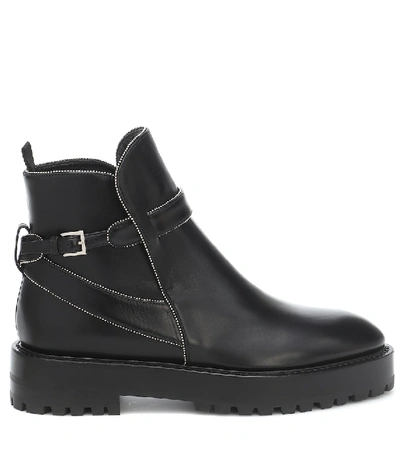 Shop Alaïa Leather Ankle Boots In Black