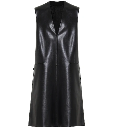 Shop Peter Do Faux Leather Midi Dress In Black
