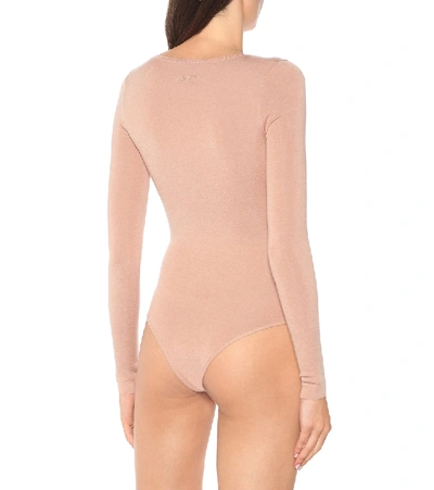 Shop Gucci Cashmere And Silk-blend Bodysuit In Pink