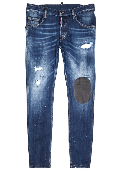 Shop Dsquared2 Super Twinky Distressed Skinny Jeans In Denim