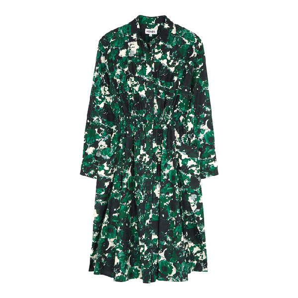 kenzo green dress