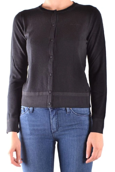 Shop Armani Jeans Women's Black Viscose Cardigan