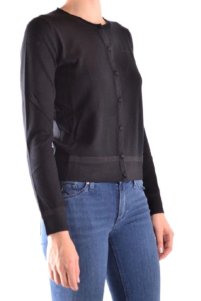 Shop Armani Jeans Women's Black Viscose Cardigan