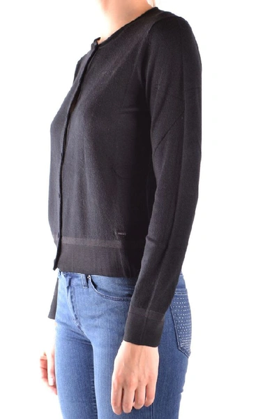 Shop Armani Jeans Women's Black Viscose Cardigan