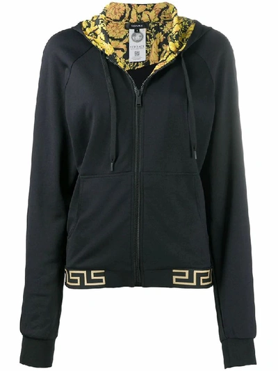 Shop Versace Women's Black Cotton Sweatshirt