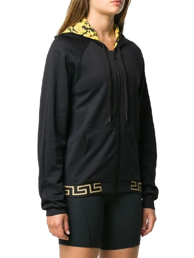 Shop Versace Women's Black Cotton Sweatshirt