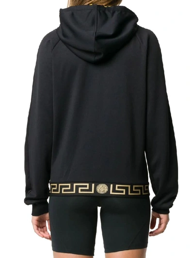 Shop Versace Women's Black Cotton Sweatshirt