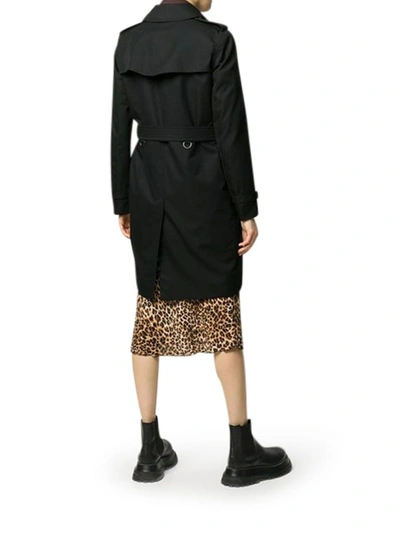 Shop Burberry Women's Black Cotton Trench Coat