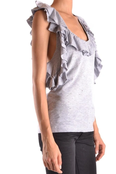 Shop Dsquared2 Women's Grey Cotton Top