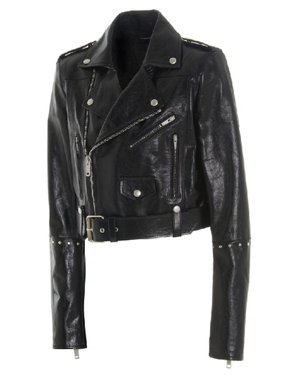 Shop Givenchy Women's Black Leather Outerwear Jacket