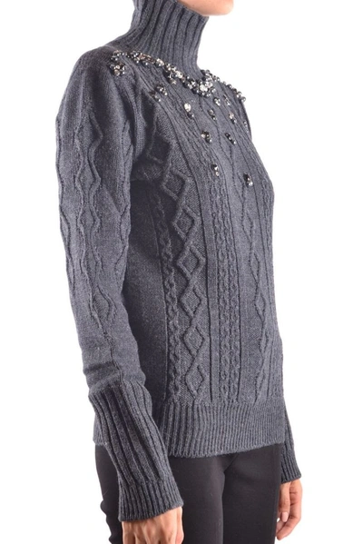 Shop Pinko Women's Grey Wool Sweater