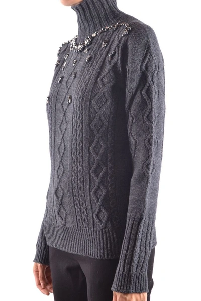 Shop Pinko Women's Grey Wool Sweater