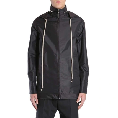 Shop Rick Owens Men's Black Polyamide Outerwear Jacket