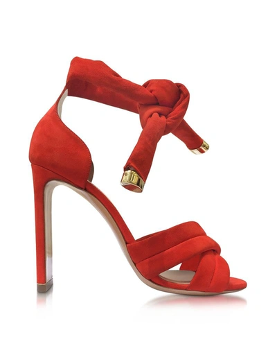 Shop Nicholas Kirkwood Women's Red Suede Sandals