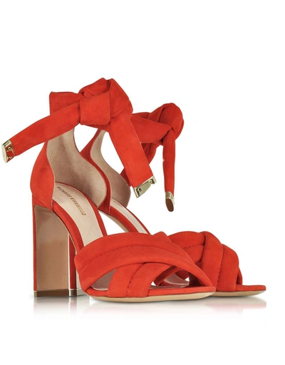 Shop Nicholas Kirkwood Women's Red Suede Sandals