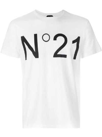 Shop N°21 Men's White Cotton T-shirt