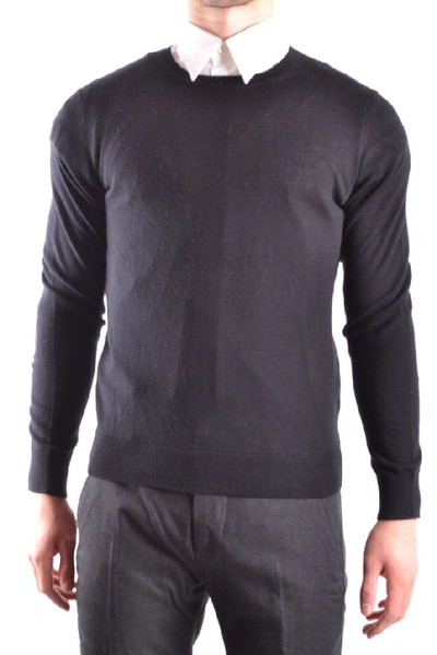 Shop Burberry Men's Black Wool Sweater