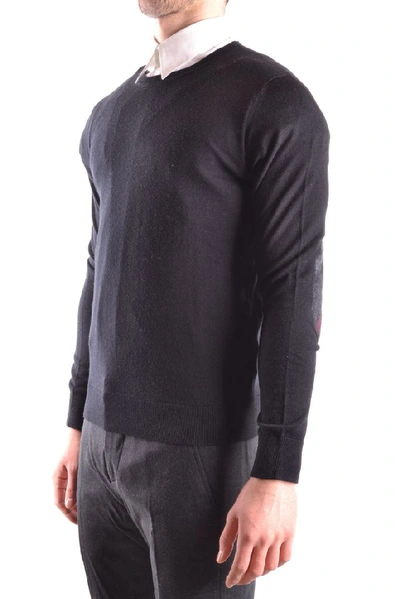 Shop Burberry Men's Black Wool Sweater