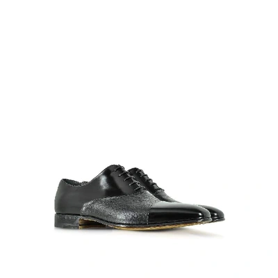 Shop Moreschi Men's Black Leather Lace-up Shoes