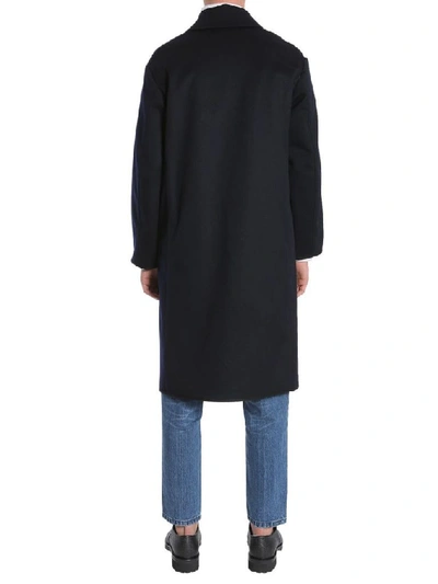 Shop Mackintosh Men's Blue Wool Coat