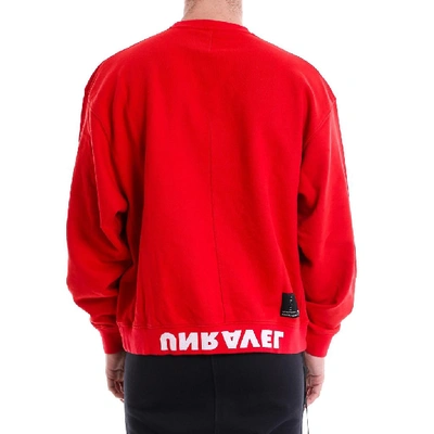 Shop Ben Taverniti Unravel Project Unravel Project Men's Red Cotton Sweatshirt