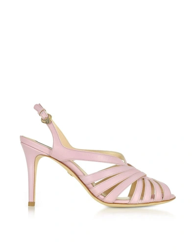 Shop Roberto Cavalli Women's Pink Leather Sandals