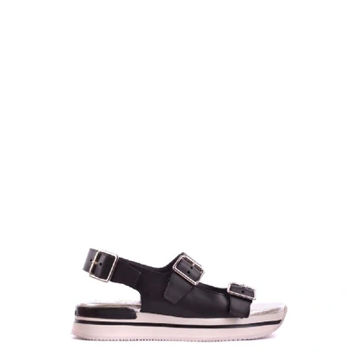 Shop Hogan Women's Black Leather Sandals