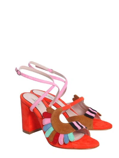 Shop Paula Cademartori Women's Red Suede Sandals