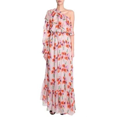 Shop Msgm Women's Multicolor Silk Dress