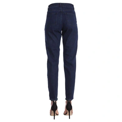 Shop Amen Women's Blue Cotton Jeans