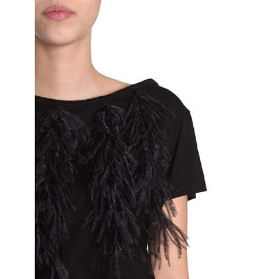 Shop N°21 Women's Black Cotton T-shirt