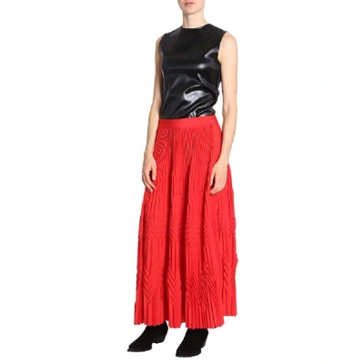Shop Givenchy Women's Red Cotton Skirt
