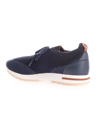 Shop Loro Piana Blue Sneakers