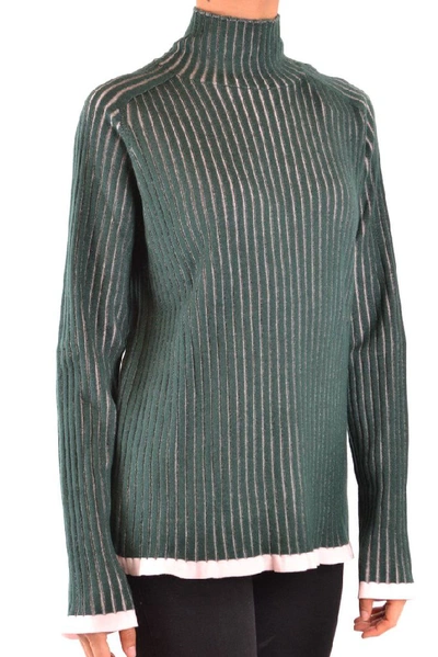 Shop Burberry Women's Green Cashmere Sweater