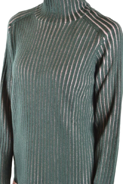 Shop Burberry Women's Green Cashmere Sweater