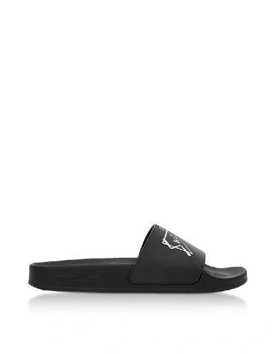 Shop Mcq By Alexander Mcqueen Women's Black Rubber Sandals