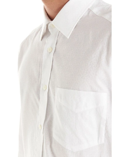 Shop Burberry Men's White Cotton Shirt